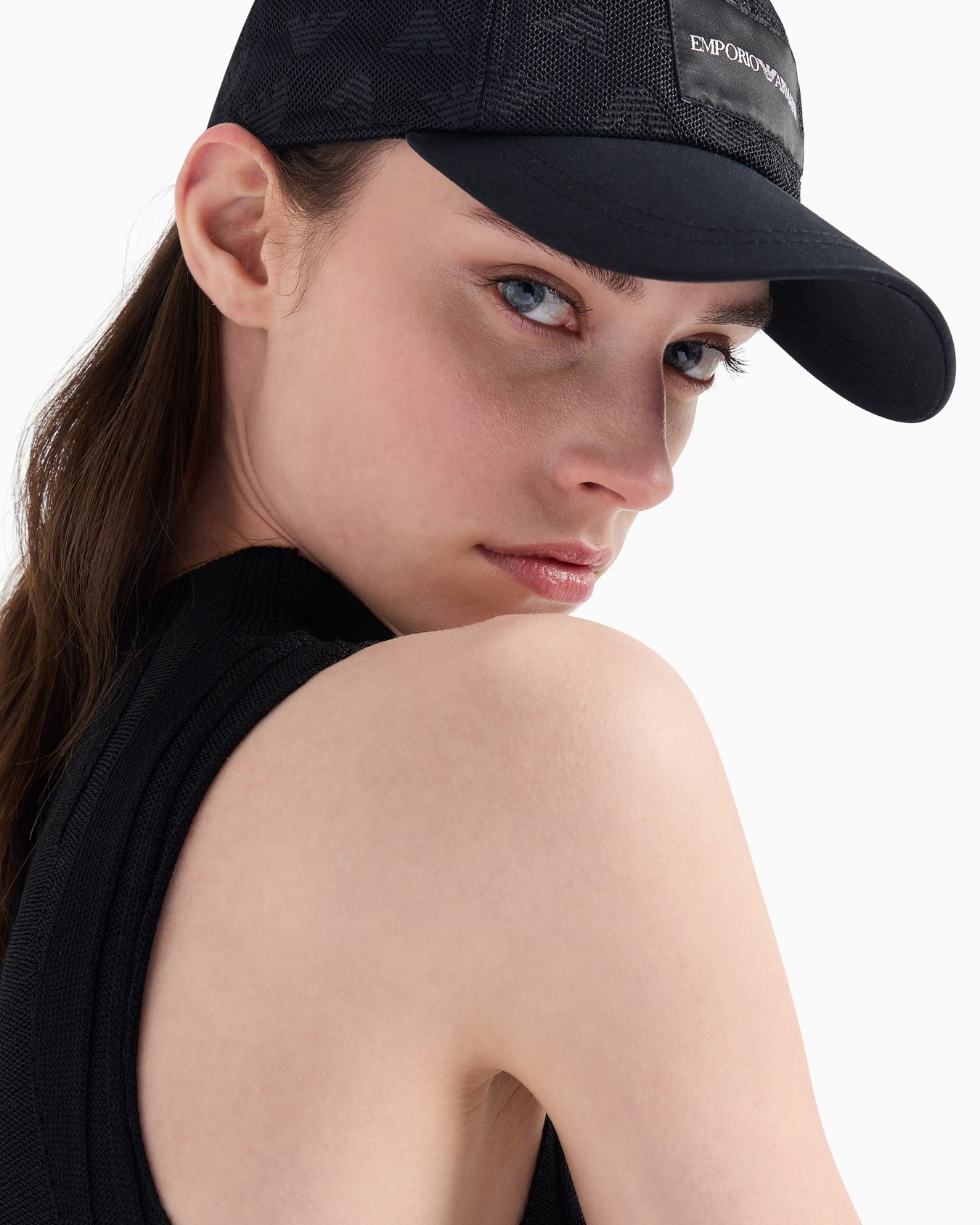 ベースボールキャップ ジャカードメッシュ素材 オールオーバーイーグル スライドする 2