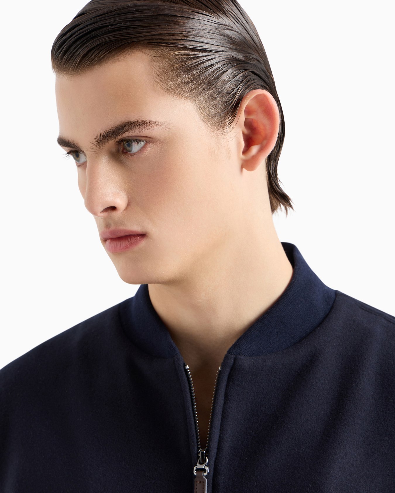 Zip-up blouson in virgin wool cloth Slide 5
