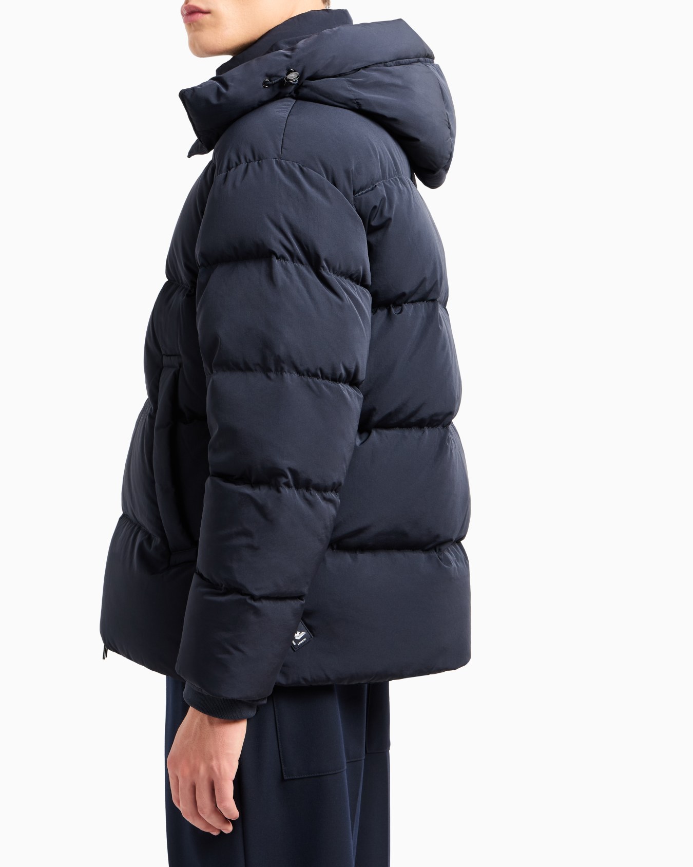 Full-zip water-repellent quilted ottoman nylon down jacket Diapositiva 6