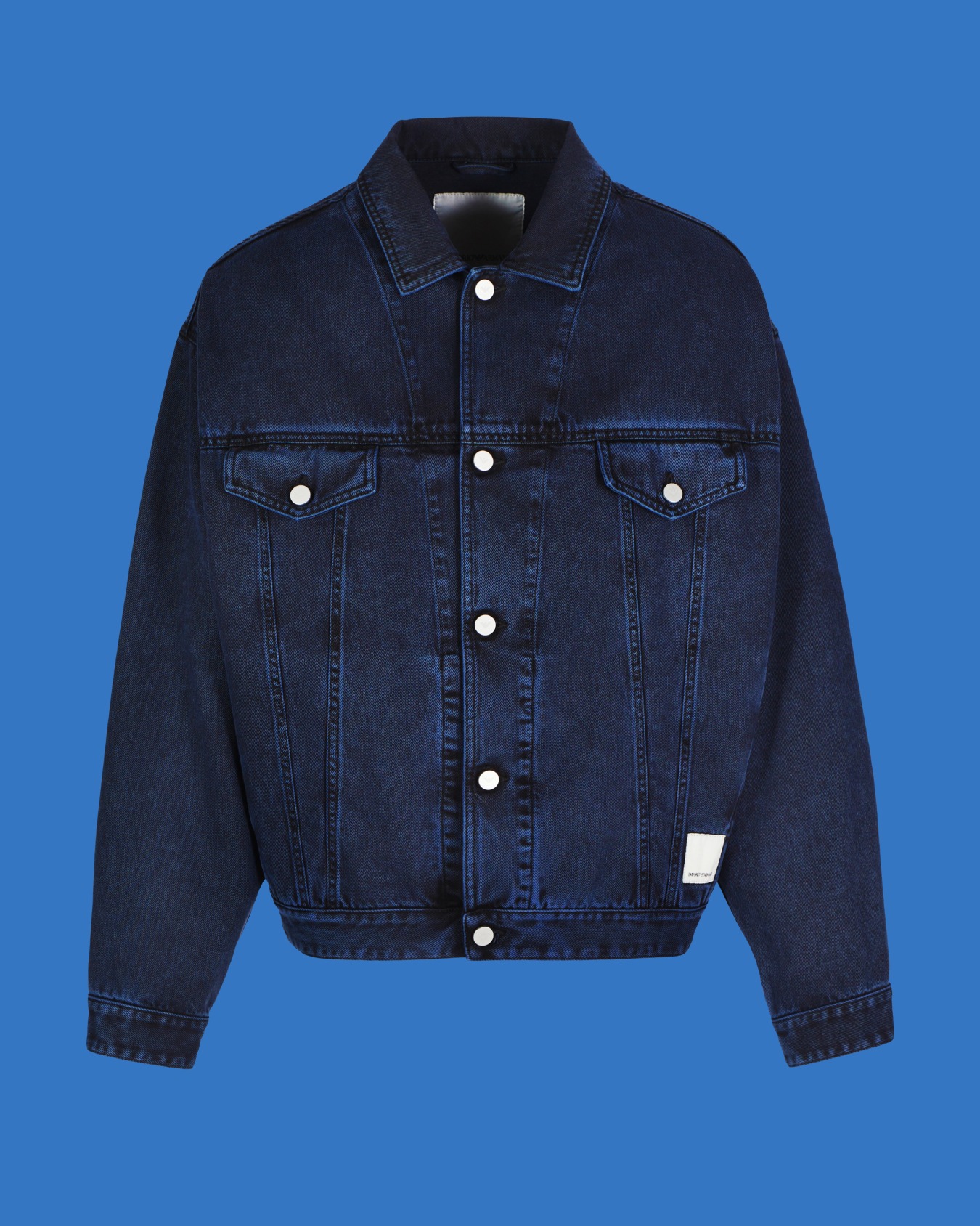 ASV Black Blue capsule collection marble-effect denim jacket Slide 0