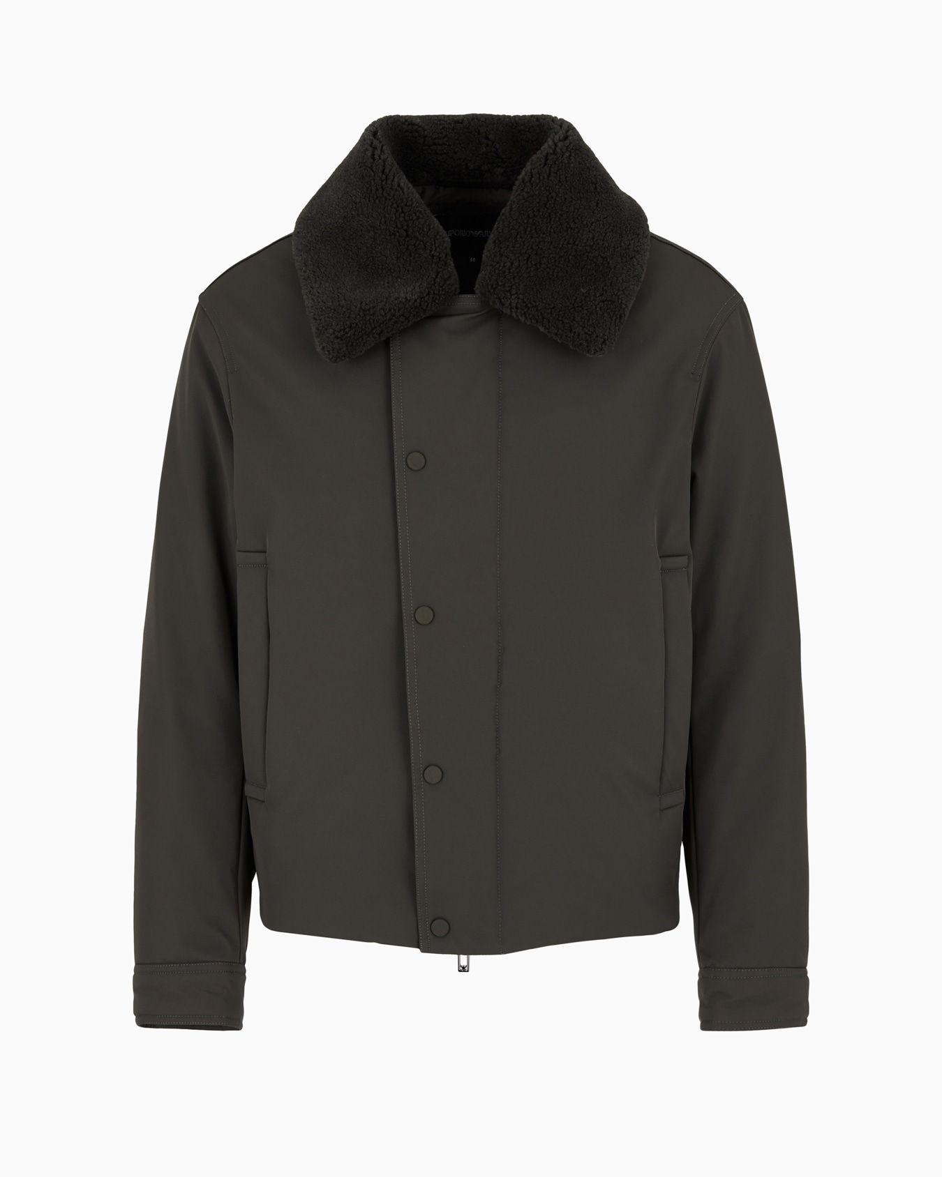 Veste en sergé de nylon avec col effet mouton Diapositive 0