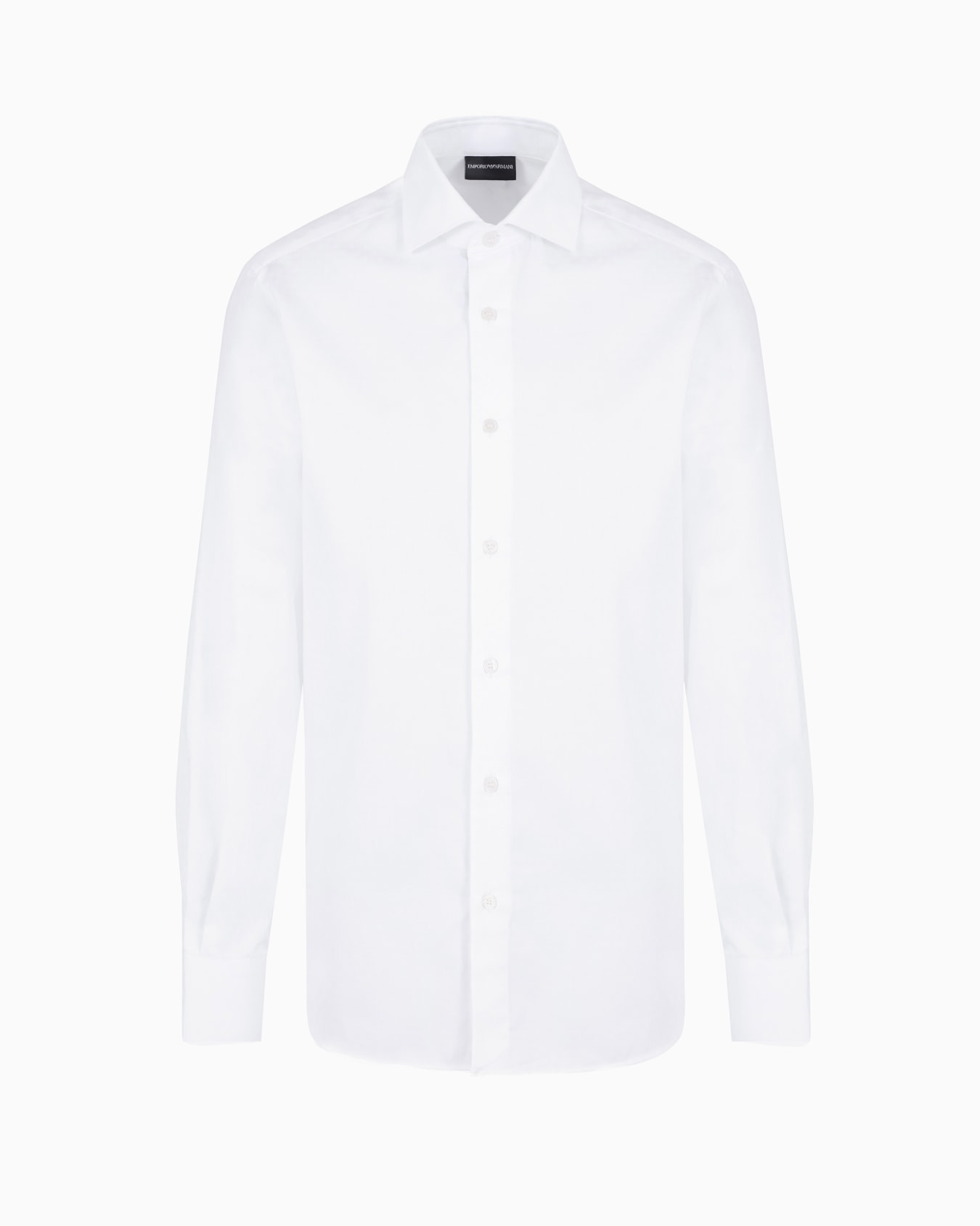 Camicia in cotone con logo lettering dots jacquard all over Slide 0