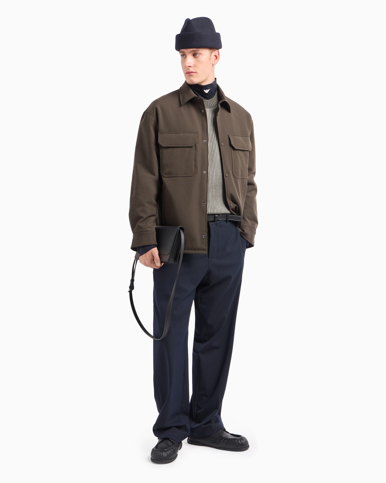 Giacca camicia comfort fit in nylon soft hand Slide 4