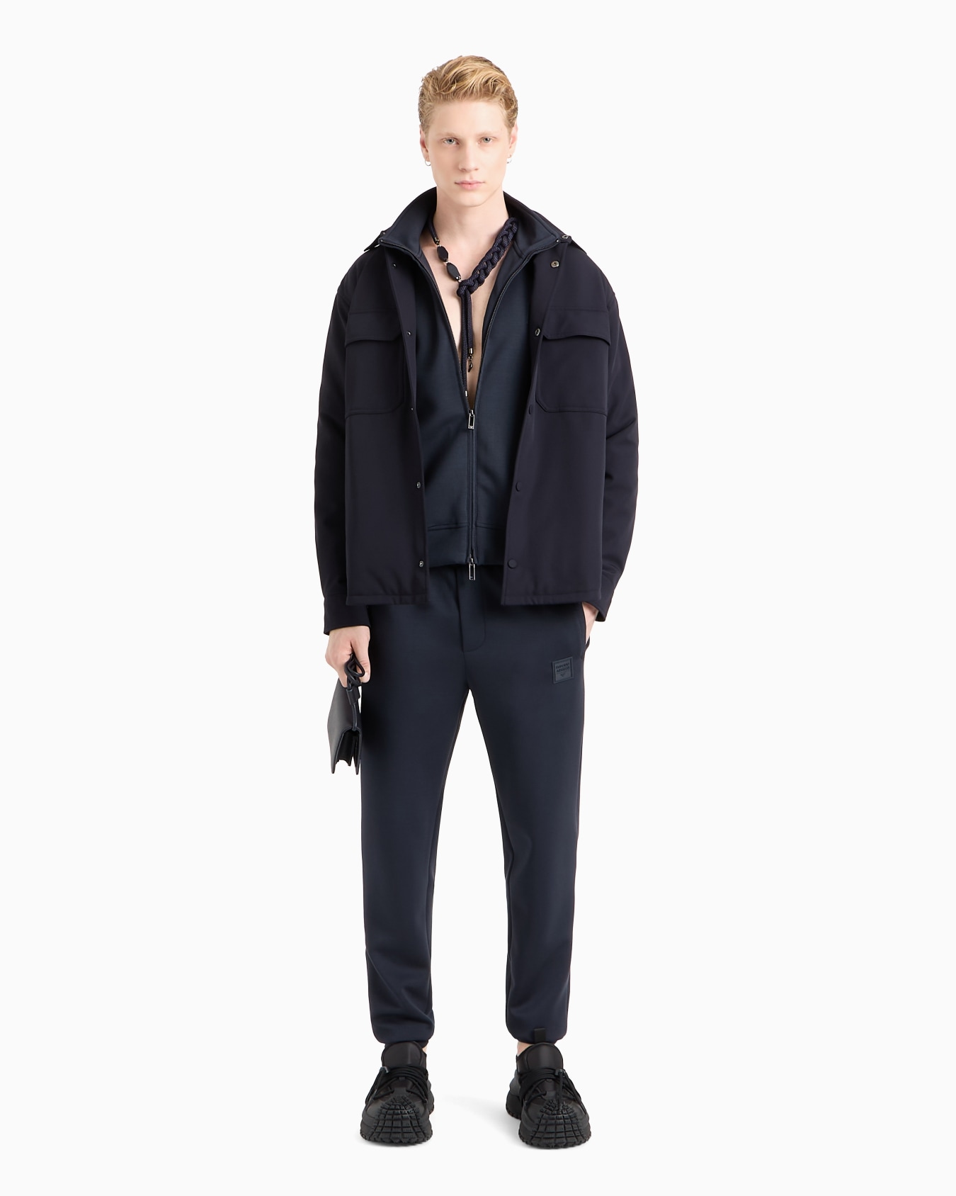 Bonded-jersey tracksuit with full-zip sweatshirt Slide 3