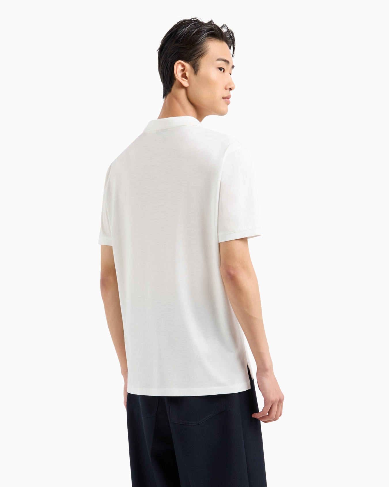  Lyocell-blend jersey polo shirt Slide 2