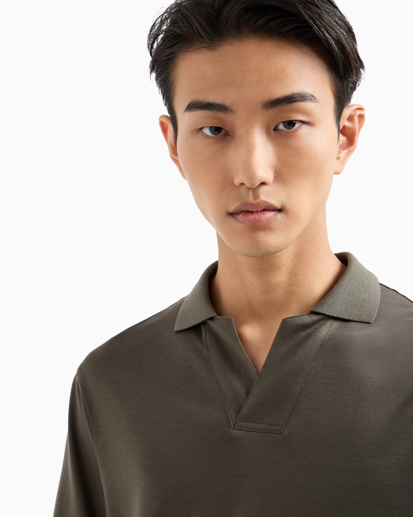  Lyocell-blend jersey polo shirt Slide 4