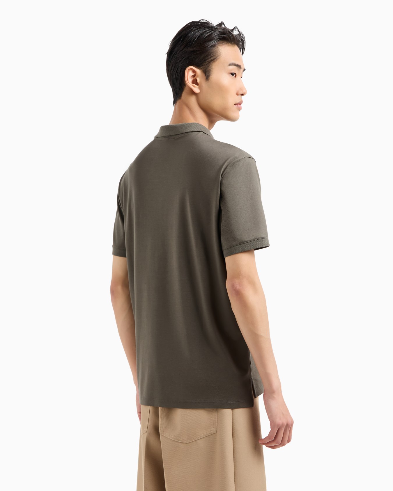  Lyocell-blend jersey polo shirt Slide 2