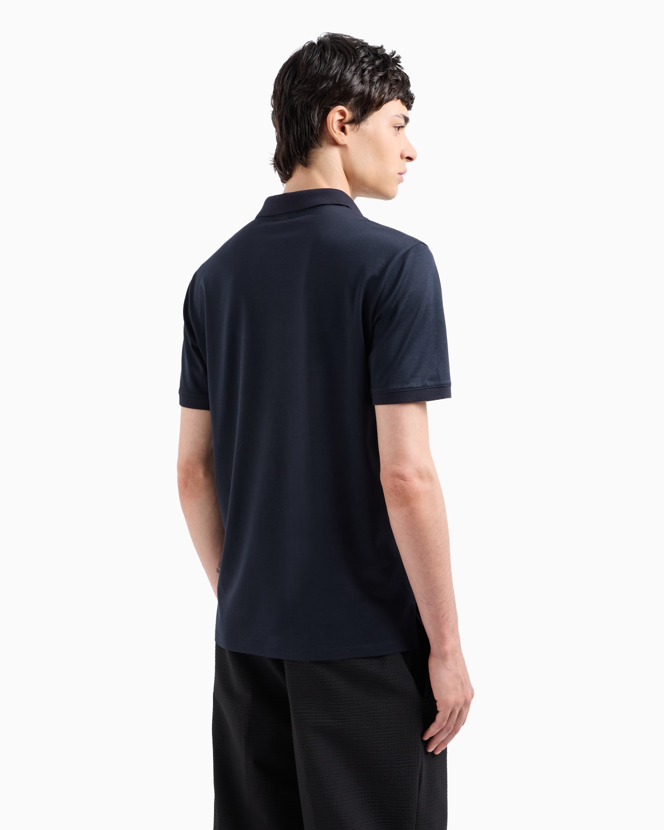  Lyocell-blend jersey polo shirt Slide 3