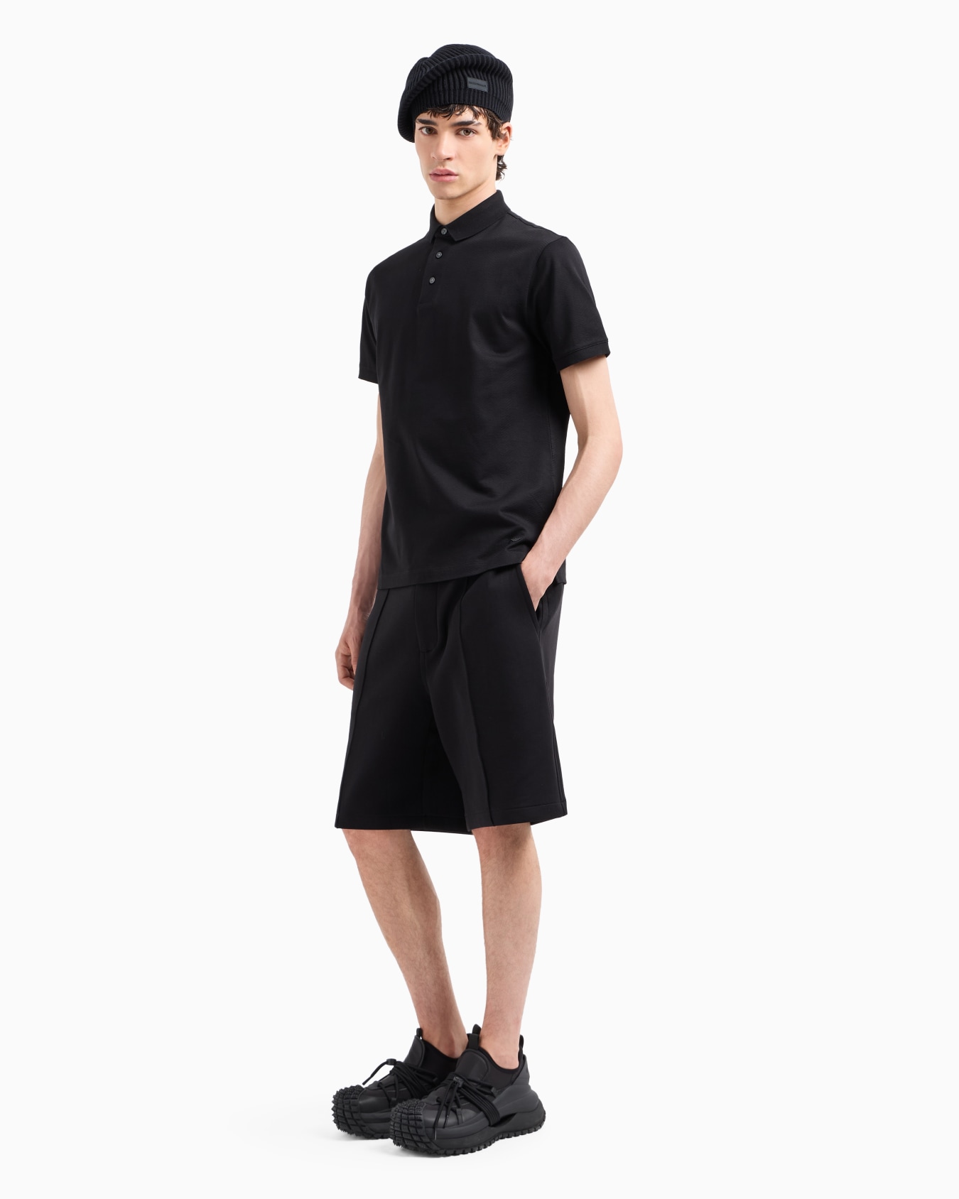 Polo en jersey jacquard avec relief effet 3D Diapositive 4