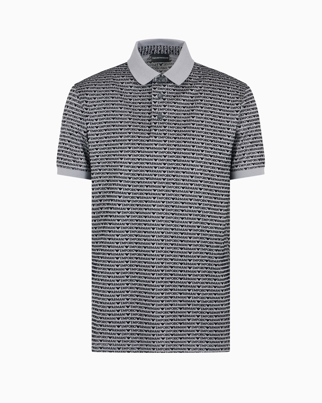 Polo en jersey de mélange lyocell, avec inscription floqué all over Diapositive 0