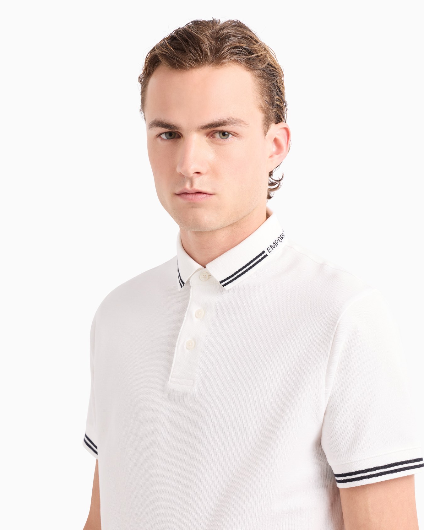 Jersey polo shirt with placed logo Slide 4