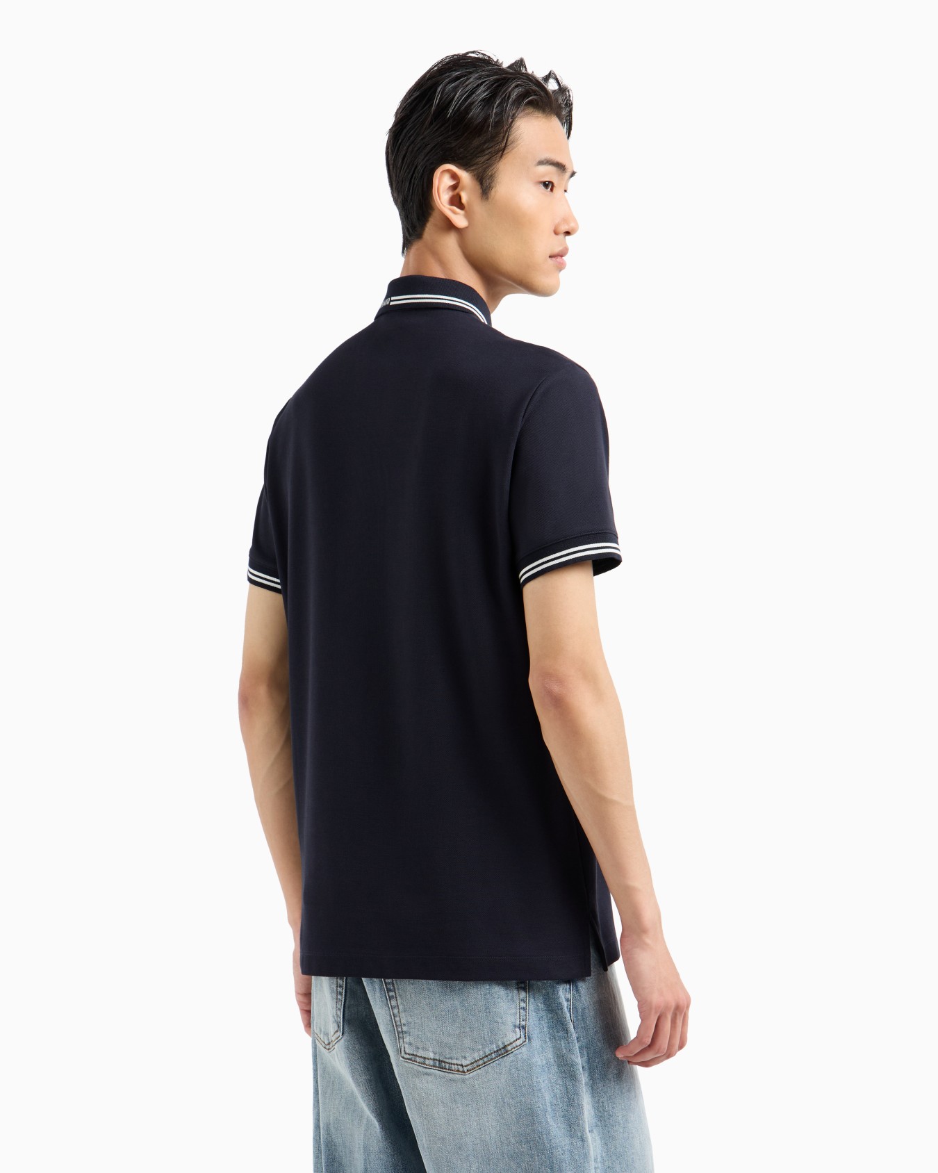 Jersey polo shirt with placed logo Slide 2