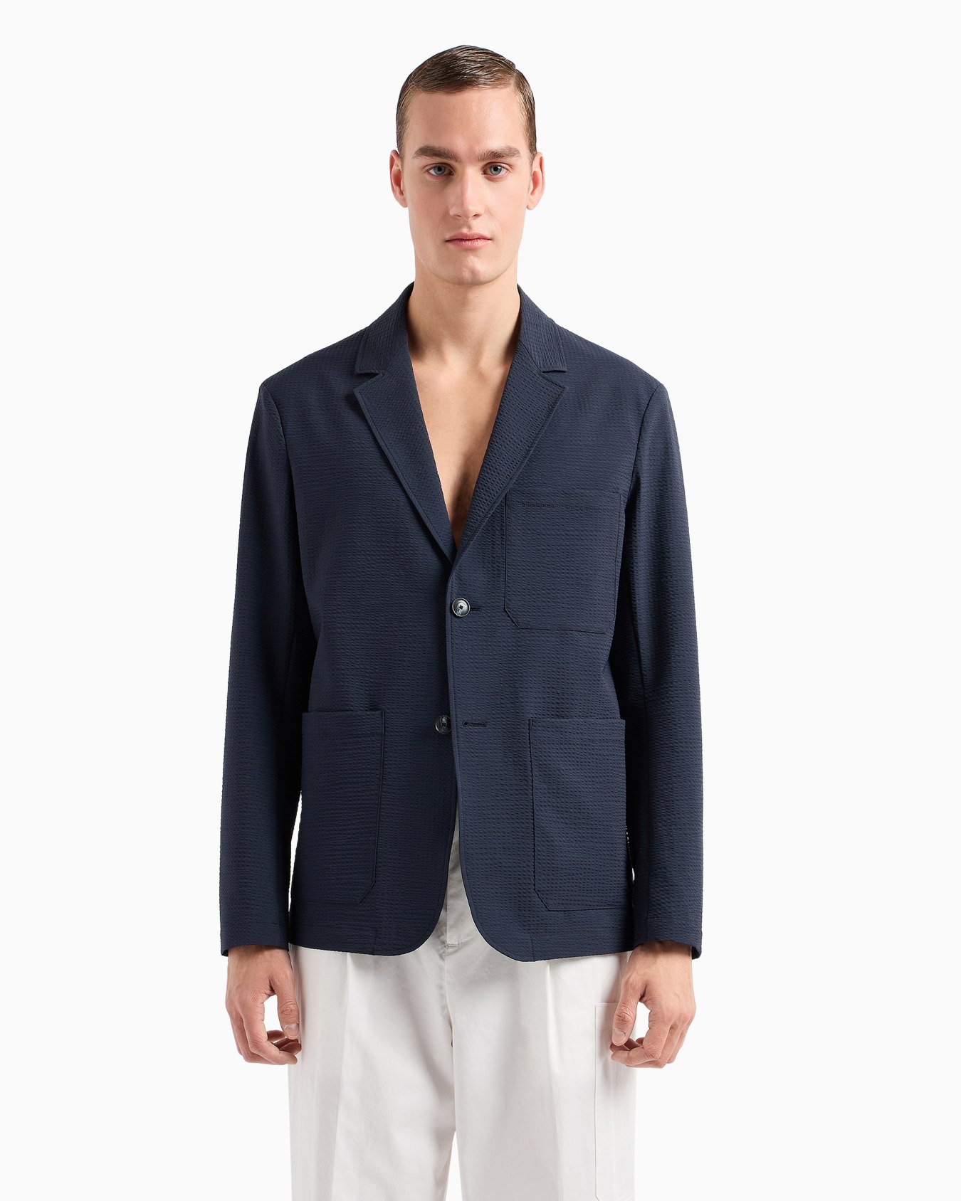 Chaqueta de abotonadura sencilla de sirsaca técnica Diapositiva 1