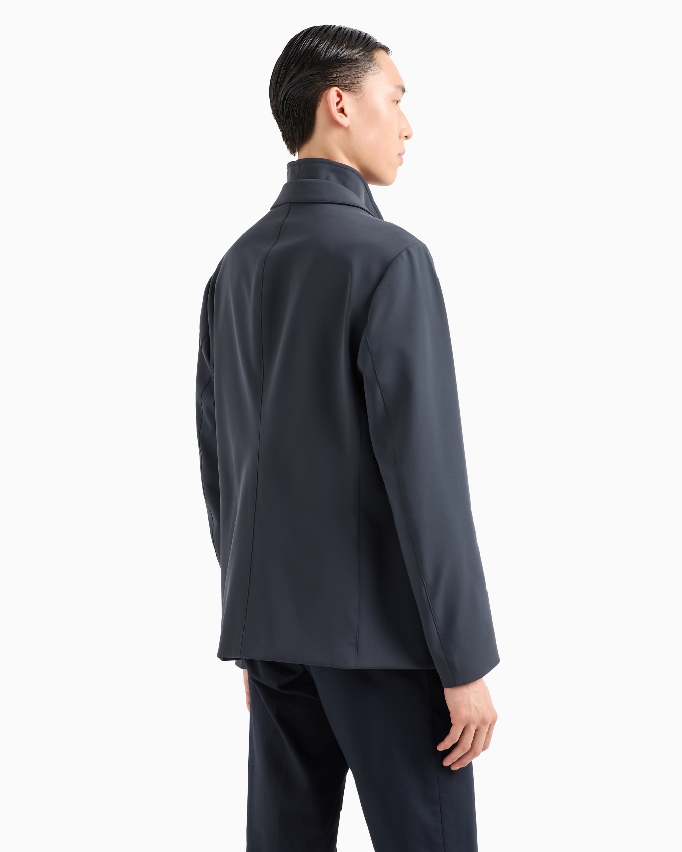 Single-breasted jacket with full-zip detachable inner panel in smooth lightweight nylon Slide 2