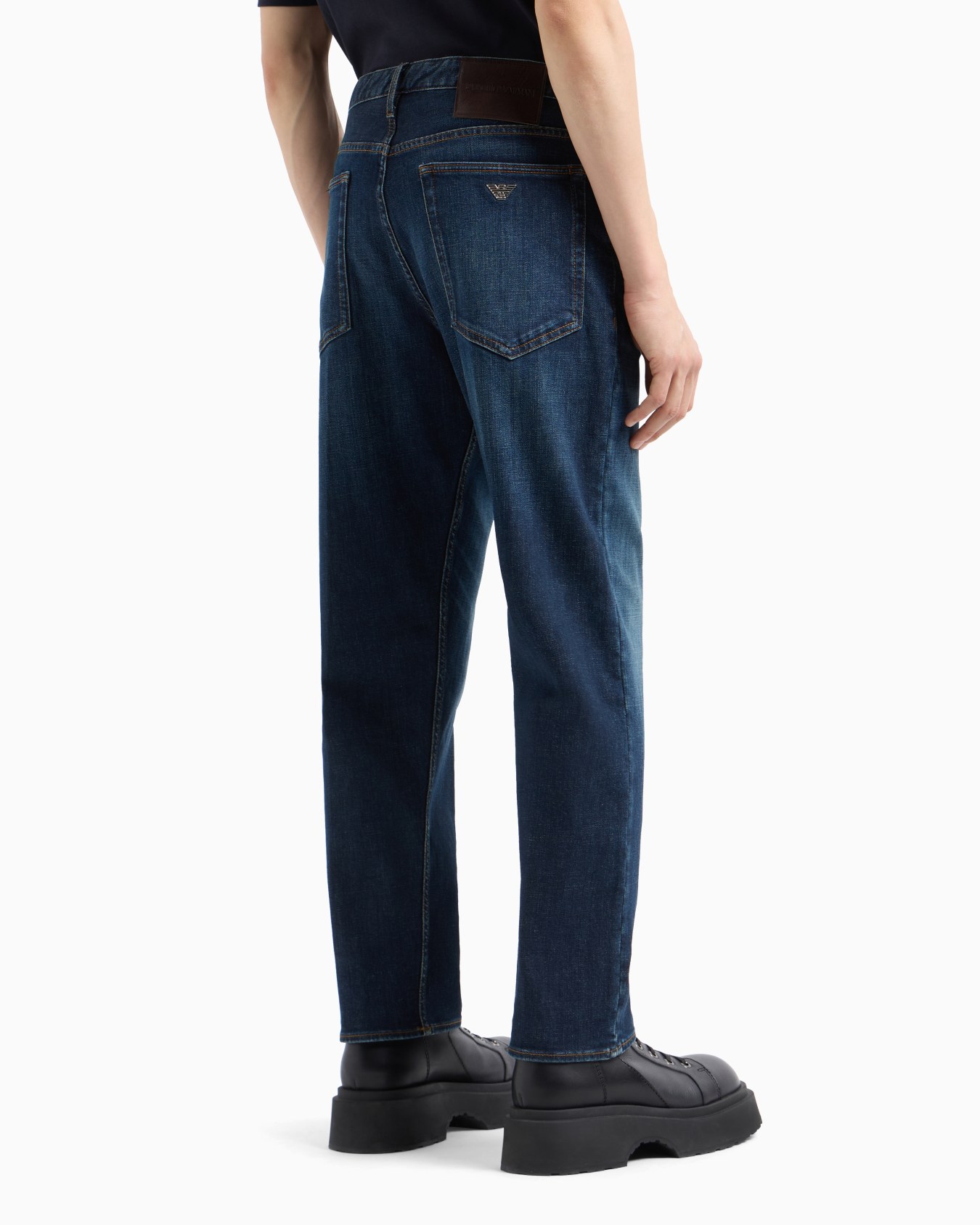 J69 Loose-fit jeans in stone-wash stretch denim with a dirty-effect treatment Slide 2