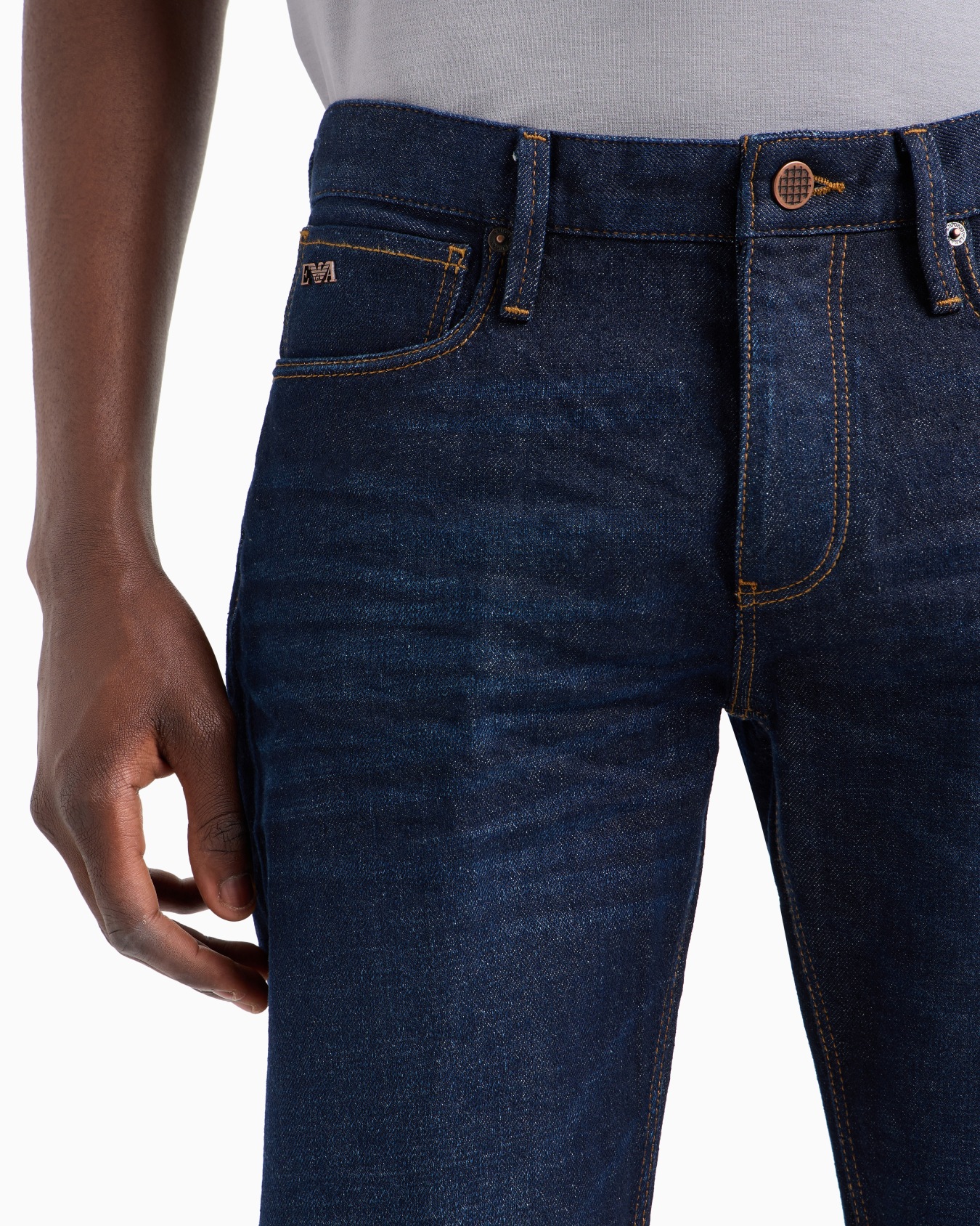 J75 Slim-fit marbleised-treatment denim jeans Slide 4