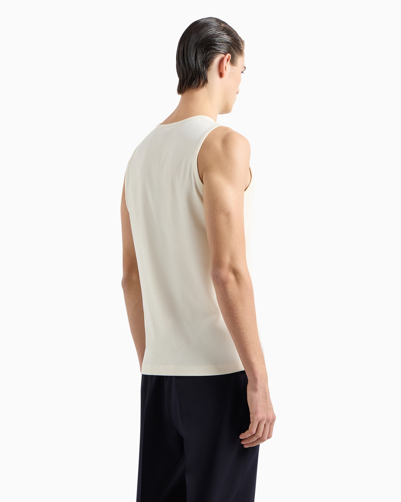 Knit-effect ribbed tank top Slide 3