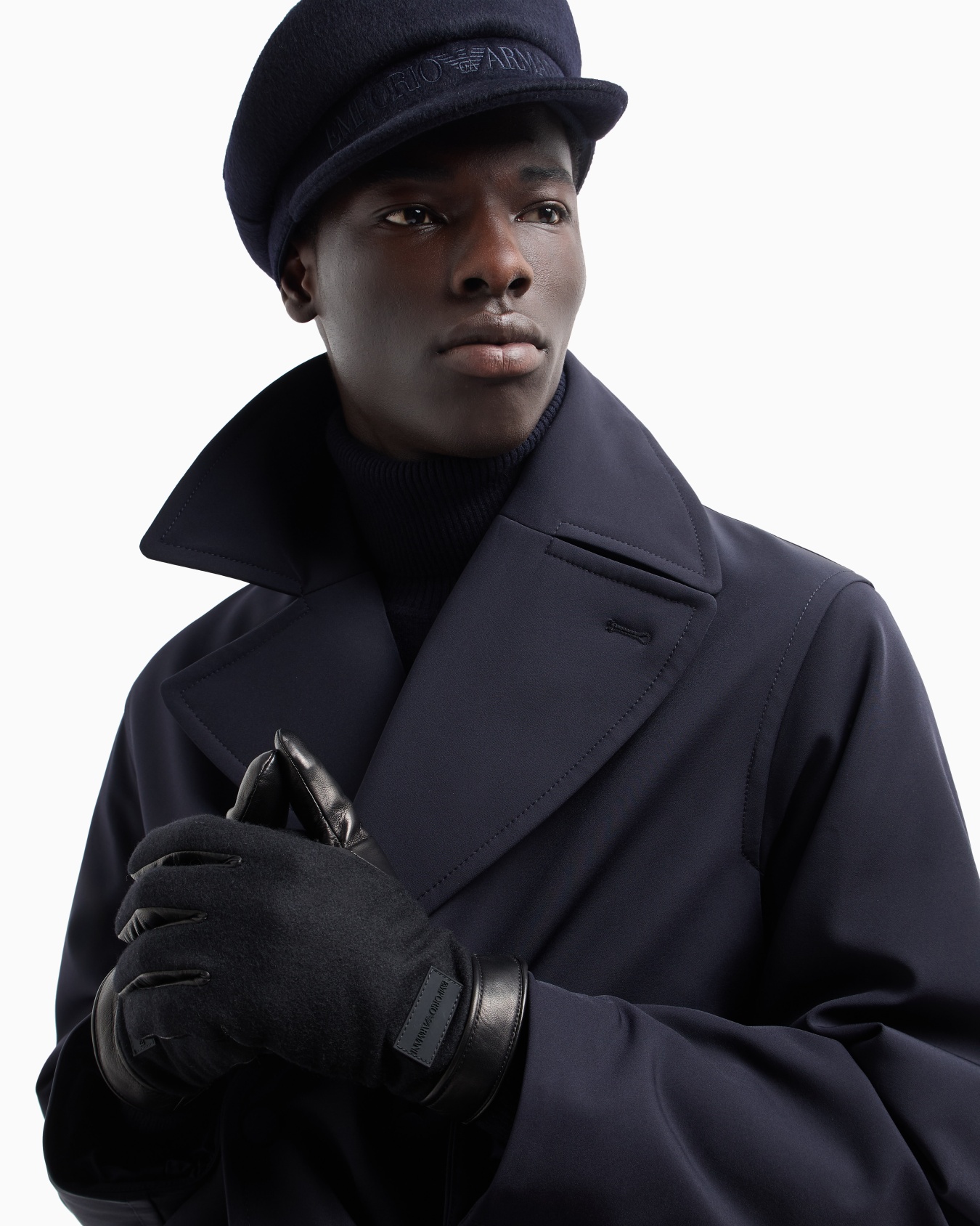 Double-breasted soft-touch nylon trench coat Slide 4