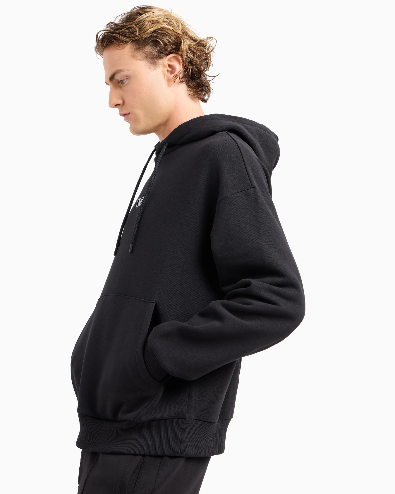 Cotton-blend jersey hooded sweatshirt with oversized eagle Slide 5