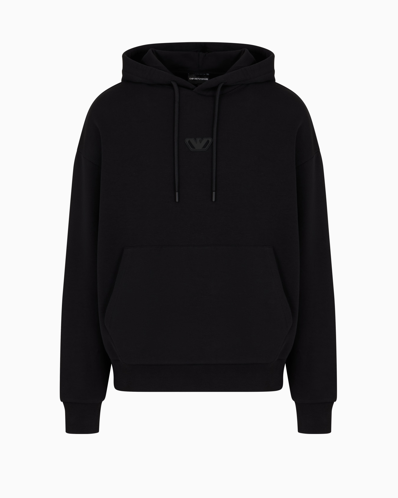 Cotton-blend jersey hooded sweatshirt with oversized eagle Slide 0