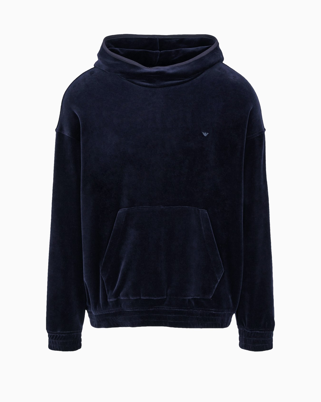 Sweat-shirt à capuche en chenille avec broderie Emporio Armani Diapositive 0