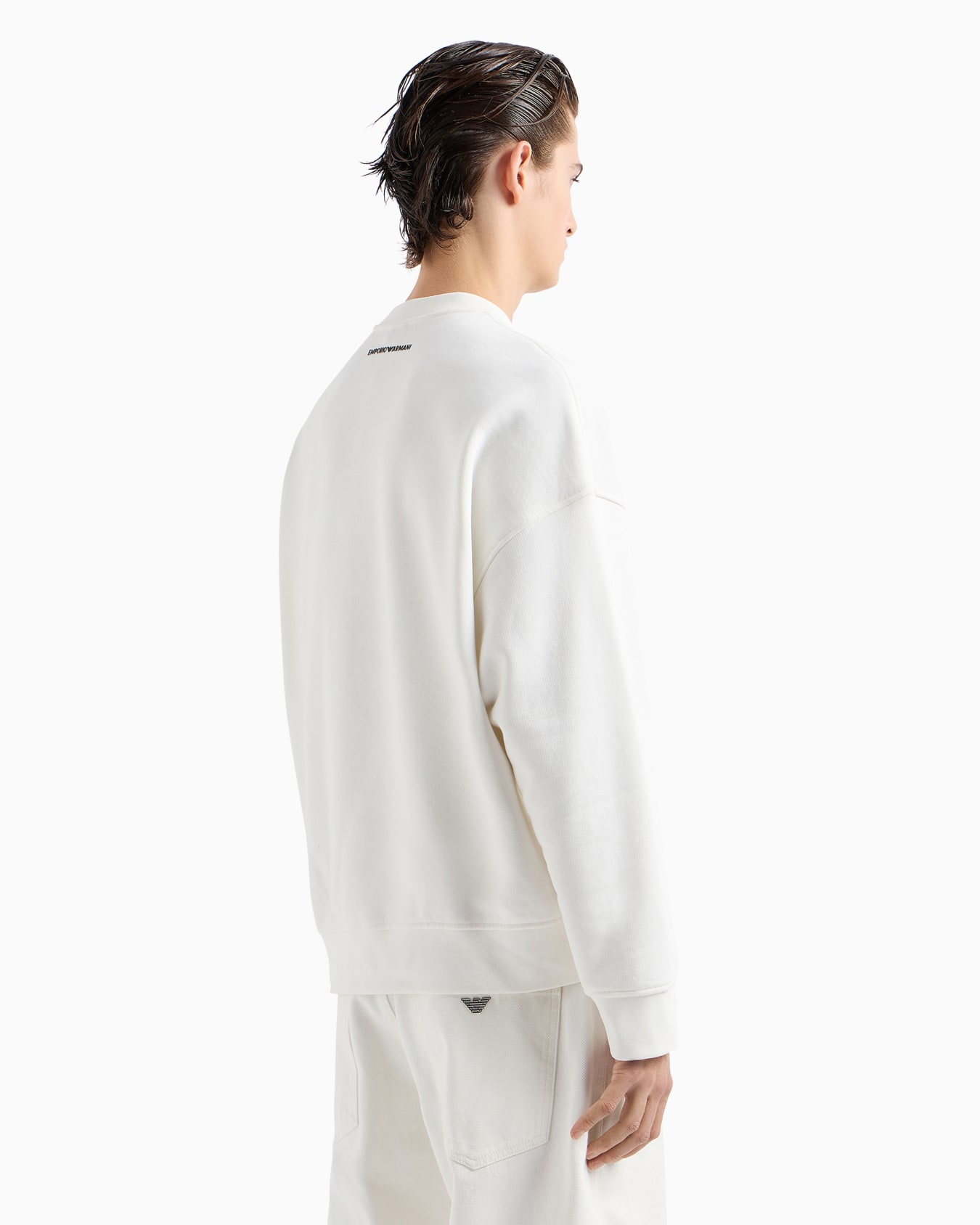 Oversized sweatshirt in French terry jersey with oversized French bulldog embroidery Slide 3