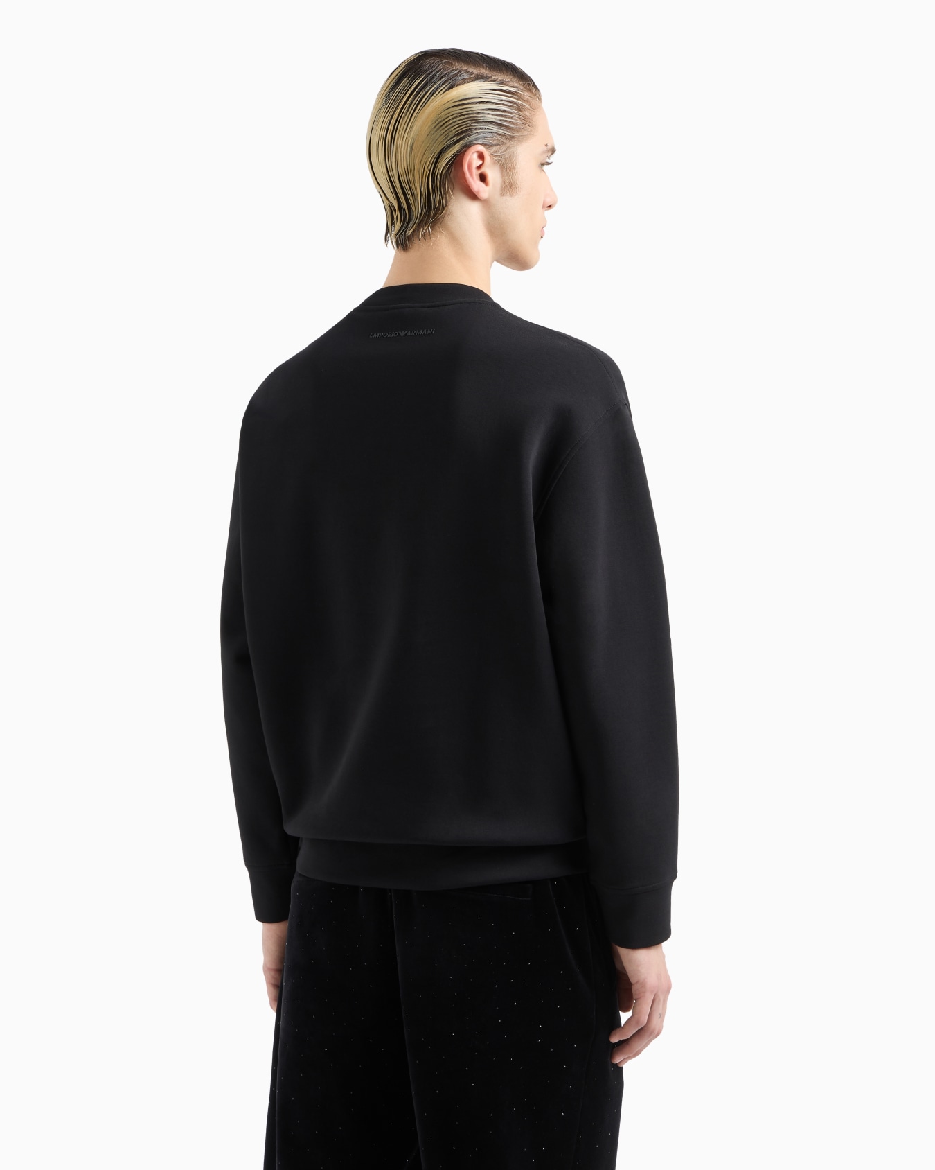 Clubwear double-jersey sweatshirt with oversized French bulldog patch Slide 2