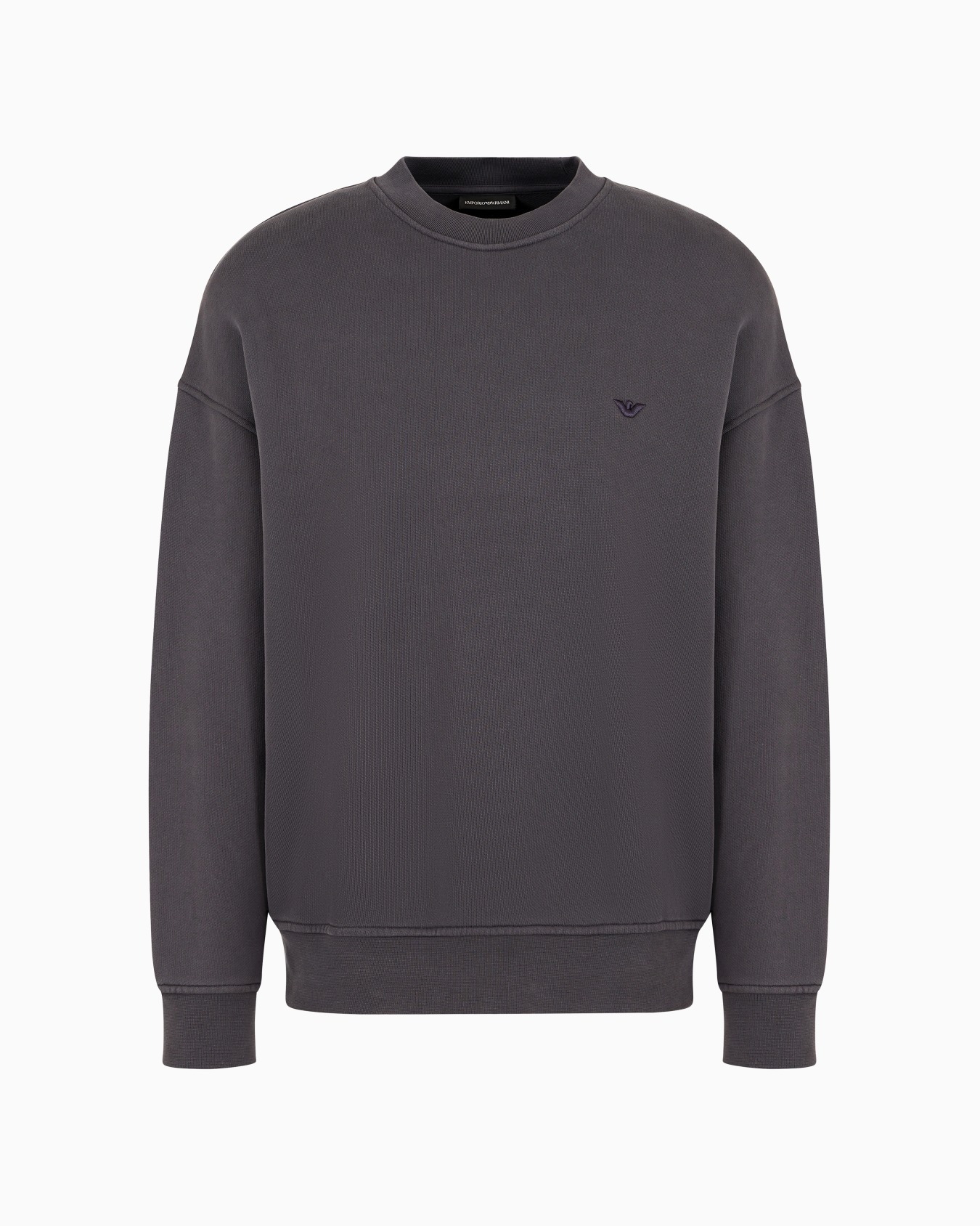 Loose-fit jersey sweatshirt with super-embossed logo