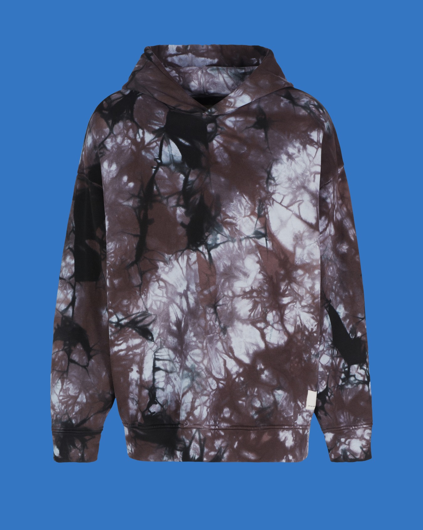 ASV Black Blue capsule collection oversize organic-jersey hooded tie-dye print sweatshirt Slide 0