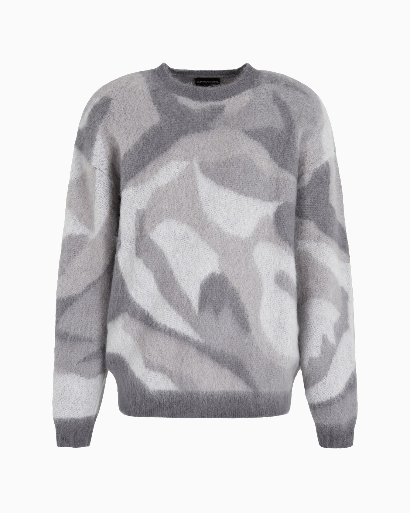 Pullover aus einer Mischung aus Mohair und Wolle mit Jacquard-Camouflage-Muster Folie 0
