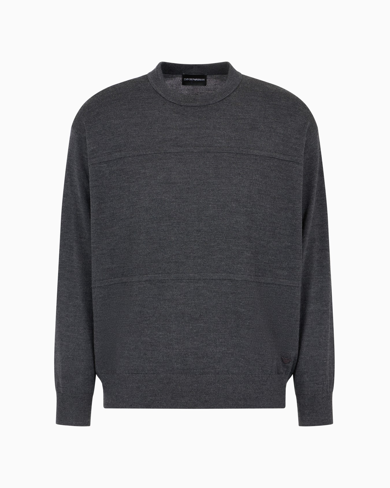 Virgin wool jumper with oversized colour-block stripes Slide 0
