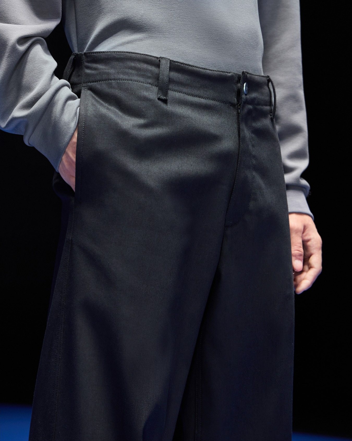 Pantalon chino en coton mélangé Capsule Black Blue ASV Diapositive 4
