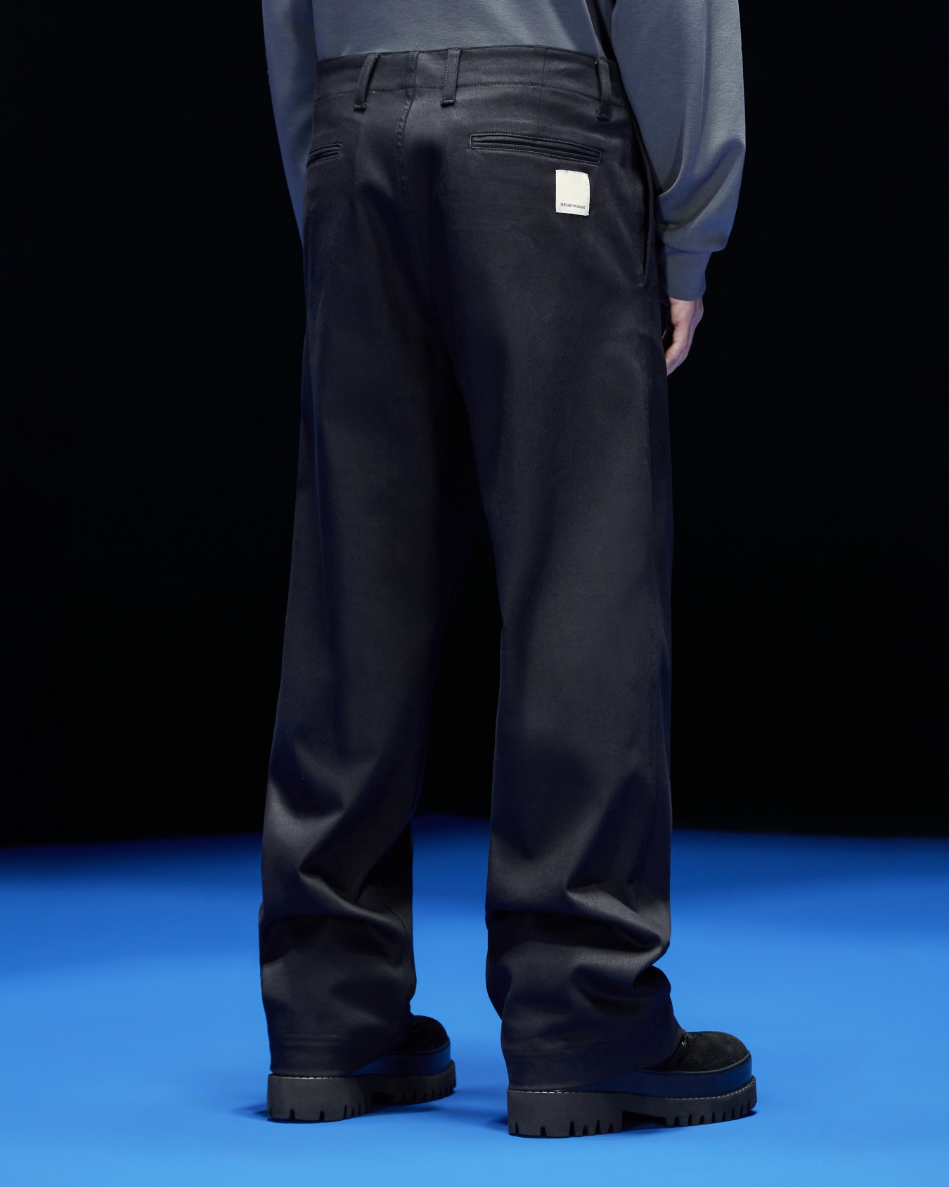 Pantalon chino en coton mélangé Capsule Black Blue ASV Diapositive 2