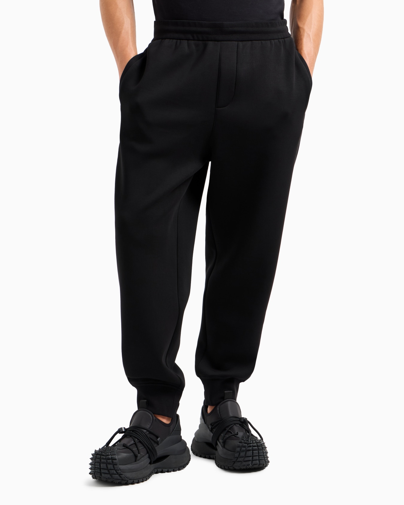 Lyocell-blend jersey joggers Slide 2