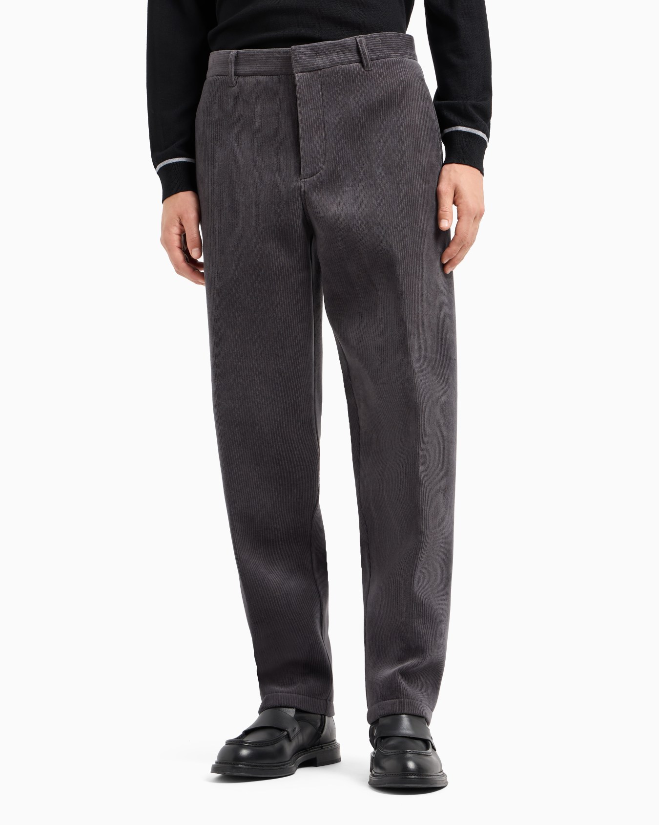 Ribbed velour trousers Slide 2