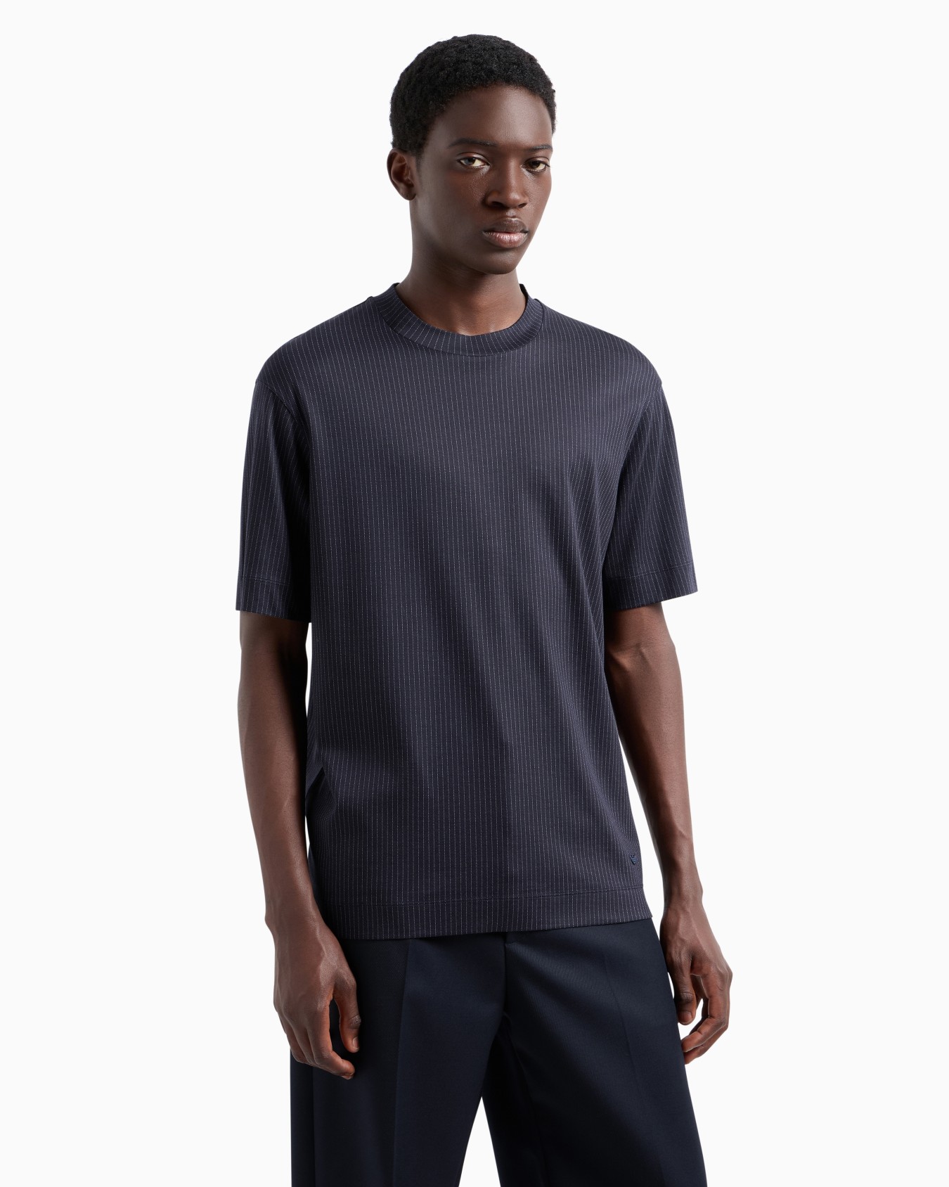 ASV Lyocell-blend jersey striped T-shirt Slide 1