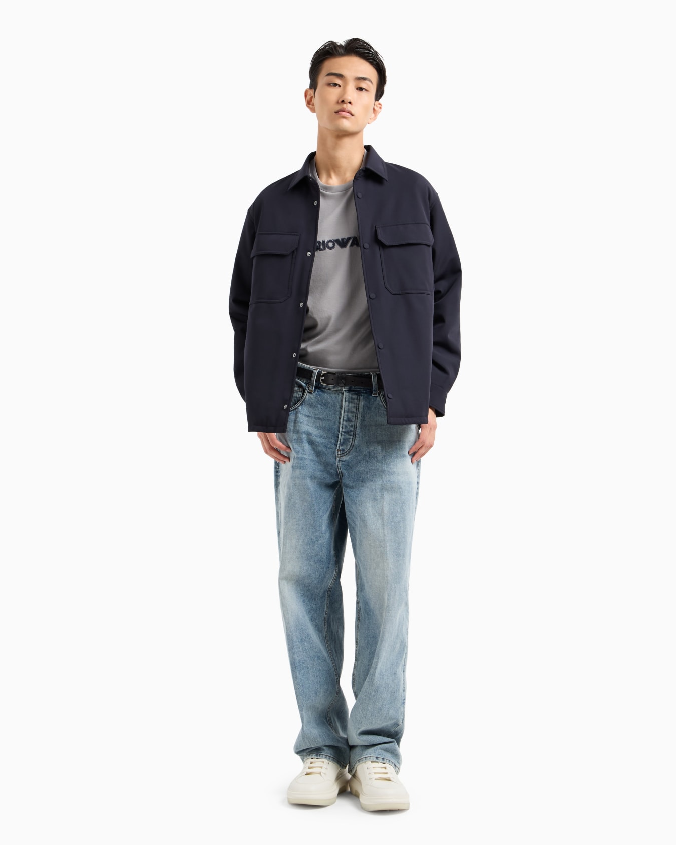 Camiseta de punto ligero con bordado de logotipo ASV Diapositiva 3