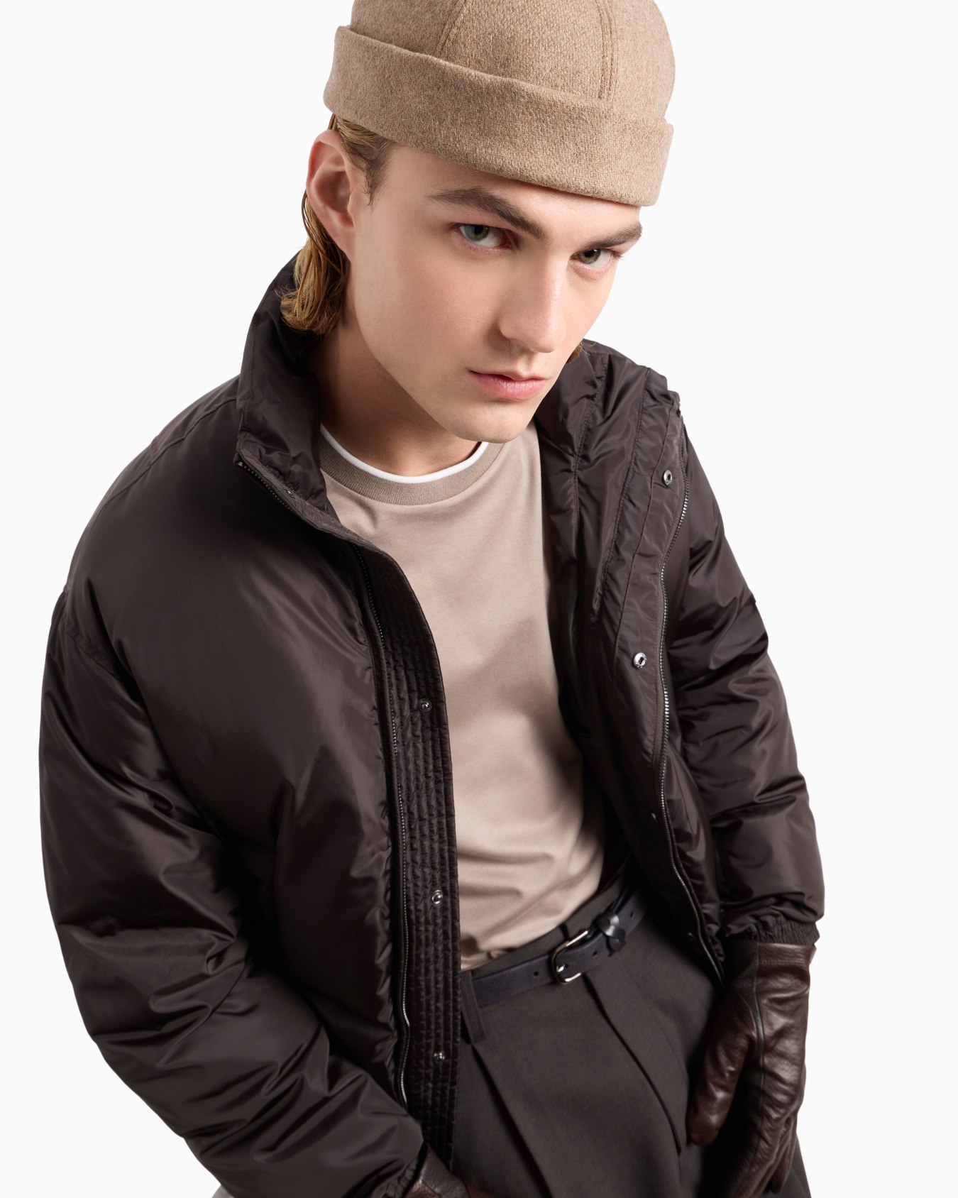  Lyocell-blend jersey T-shirt with two-tone micro eagle Slide 5