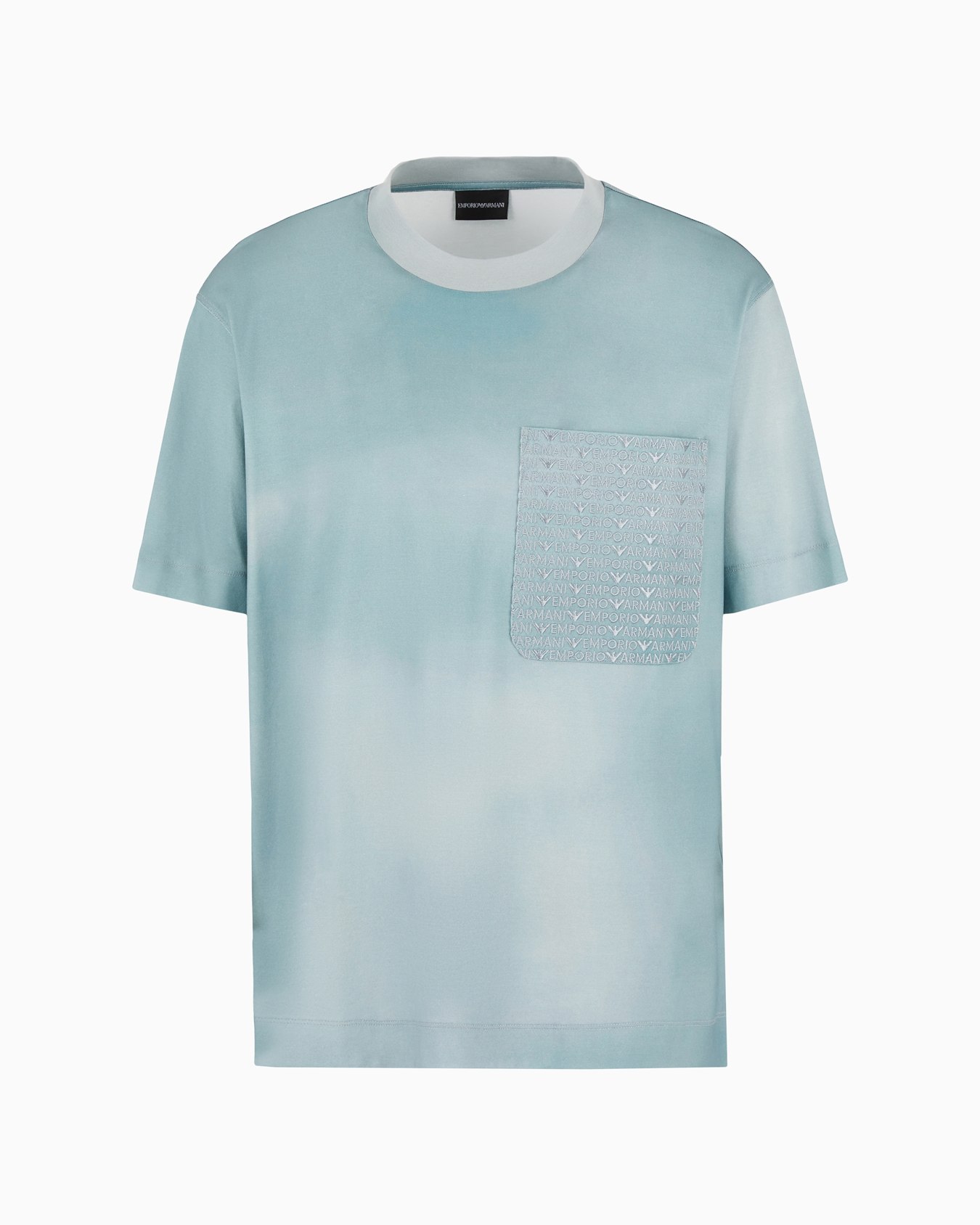 Lyocell-blend jersey T-shirt with logo patch pocket Slide 0