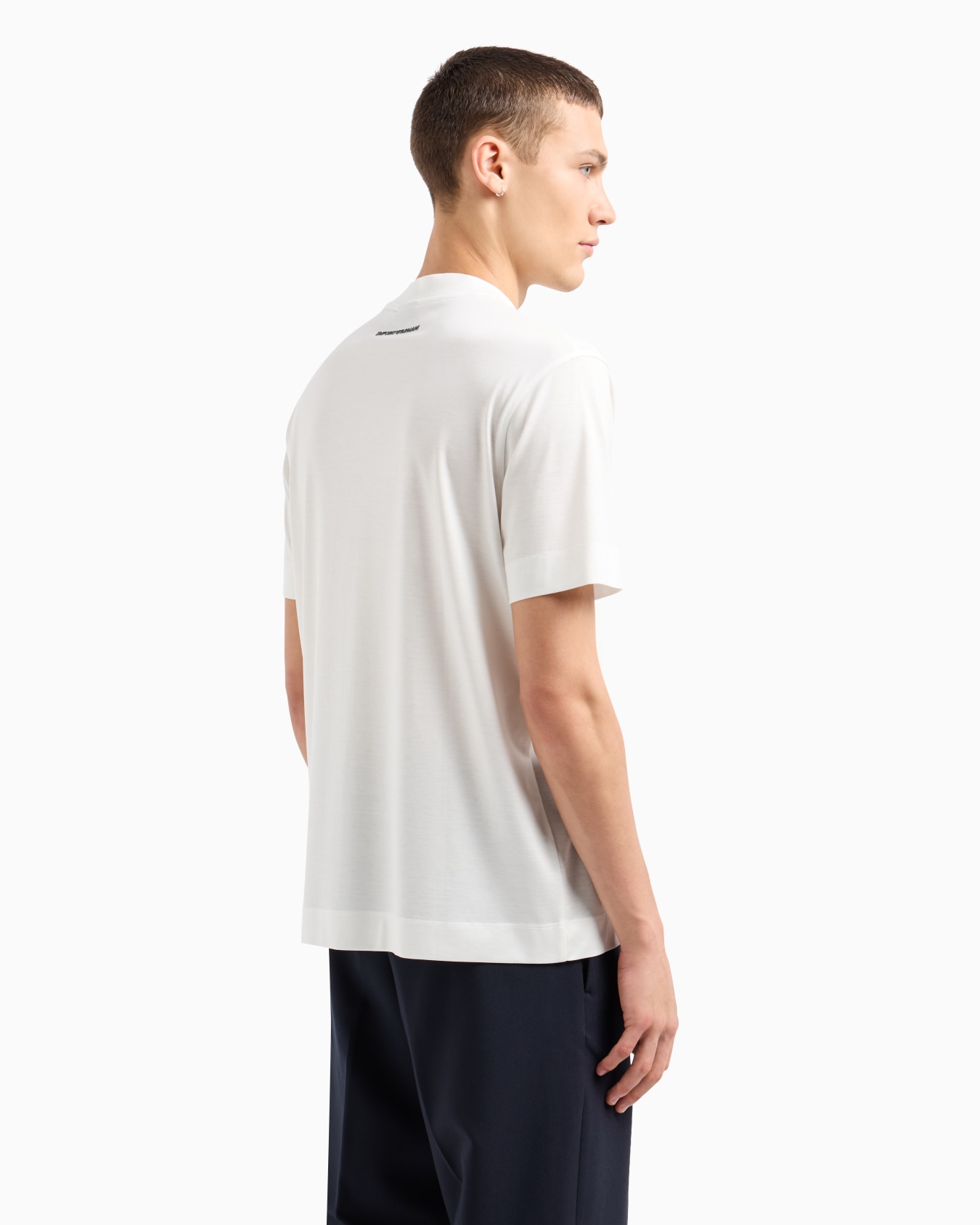 Lyocell blend-jersey T-shirt with French bulldog embroidery Slide 2