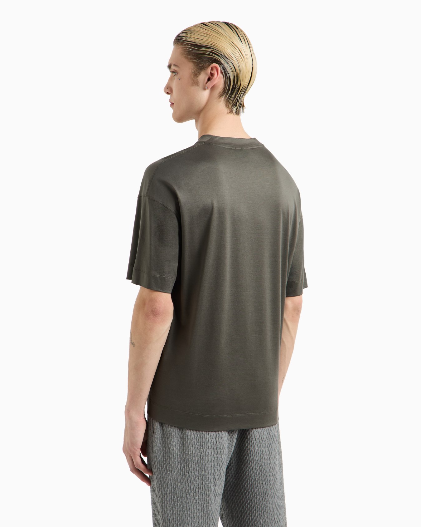  Lyocell-blend jersey V-neck T-shirt Slide 2