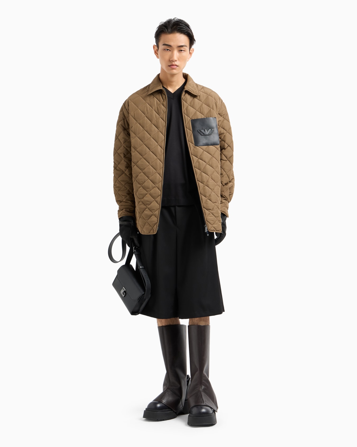  Lyocell-blend jersey V-neck T-shirt Slide 3