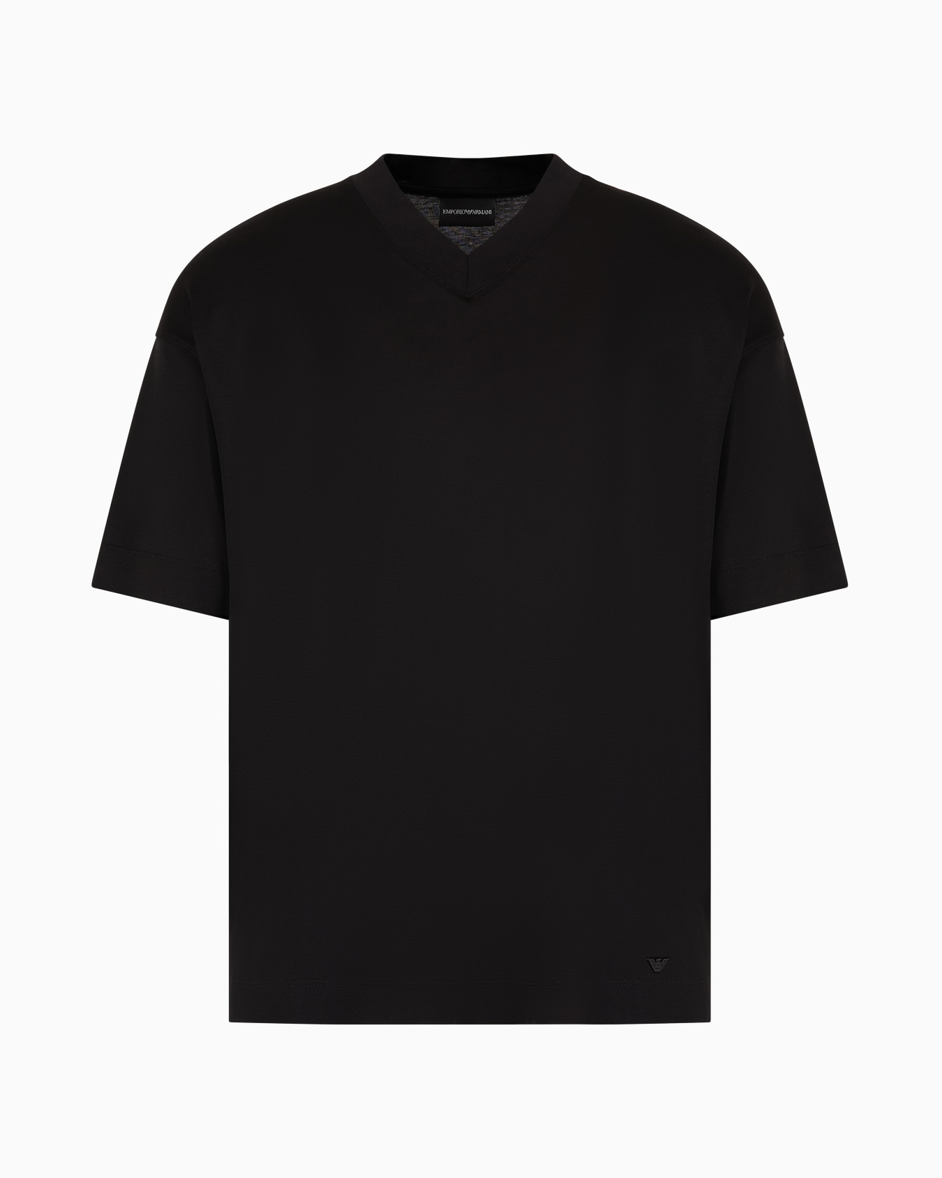  Lyocell-blend jersey V-neck T-shirt Slide 0