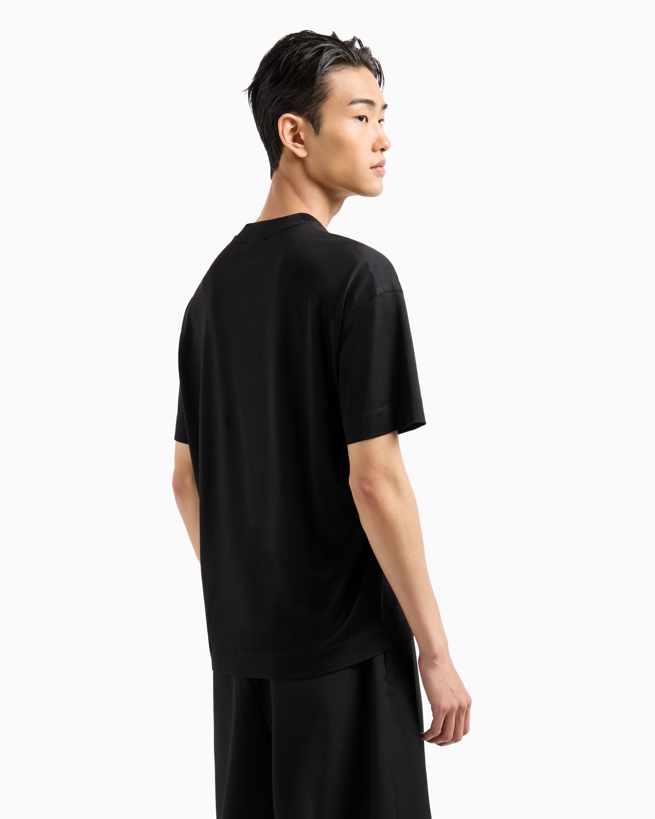  Lyocell-blend jersey V-neck T-shirt Slide 2