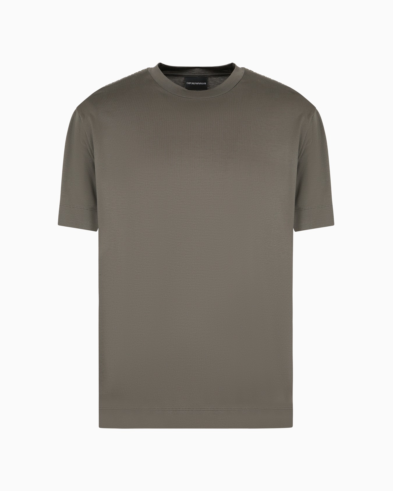  Lyocell-blend jersey T-shirt with embossed logo tape Slide 0