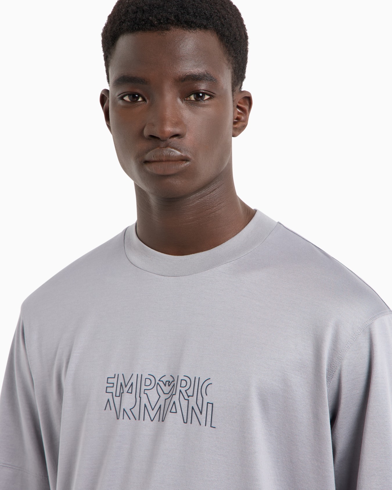  Lyocell-blend jersey T-shirt with stencil-effect logo print Slide 4