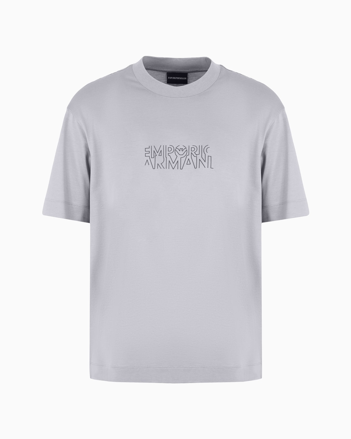  Lyocell-blend jersey T-shirt with stencil-effect logo print Slide 0