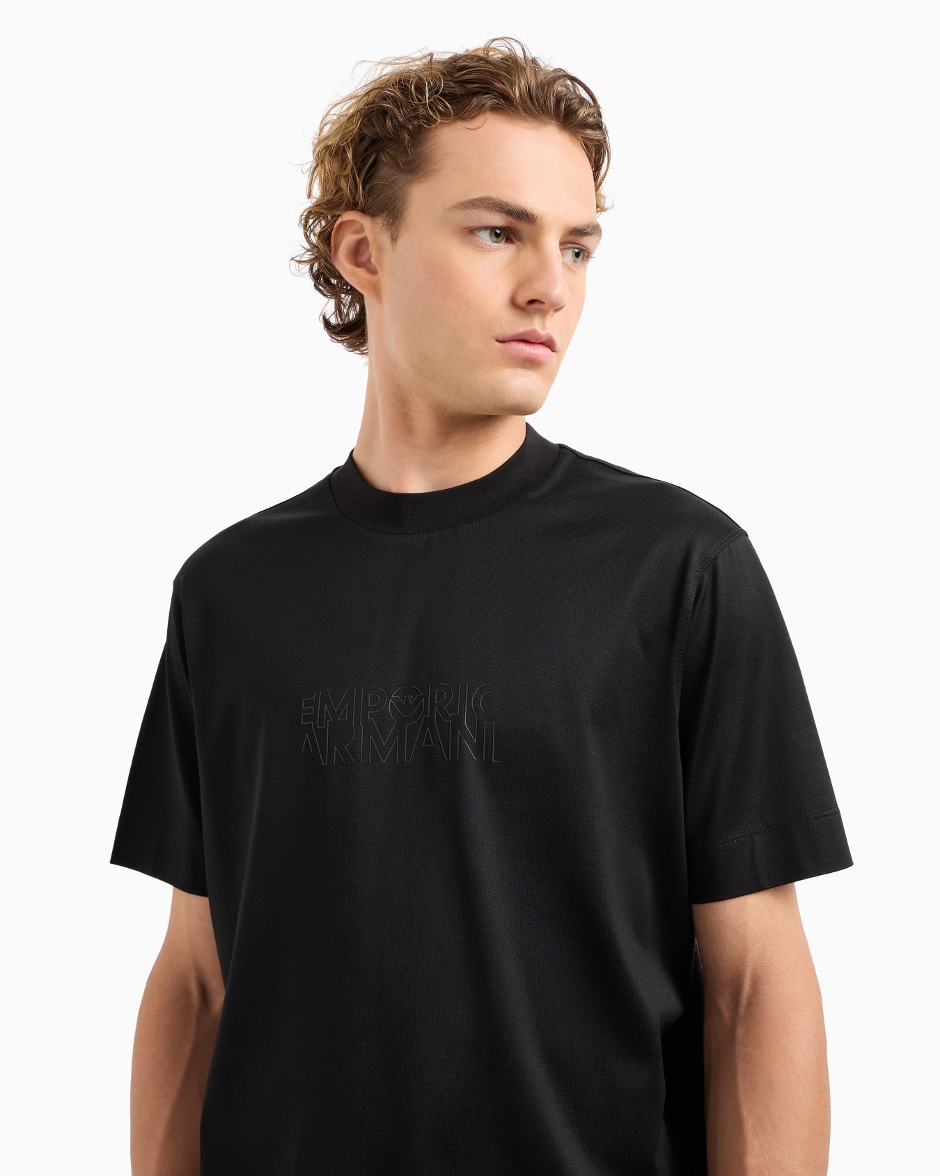  Lyocell-blend jersey T-shirt with stencil-effect logo print Slide 5