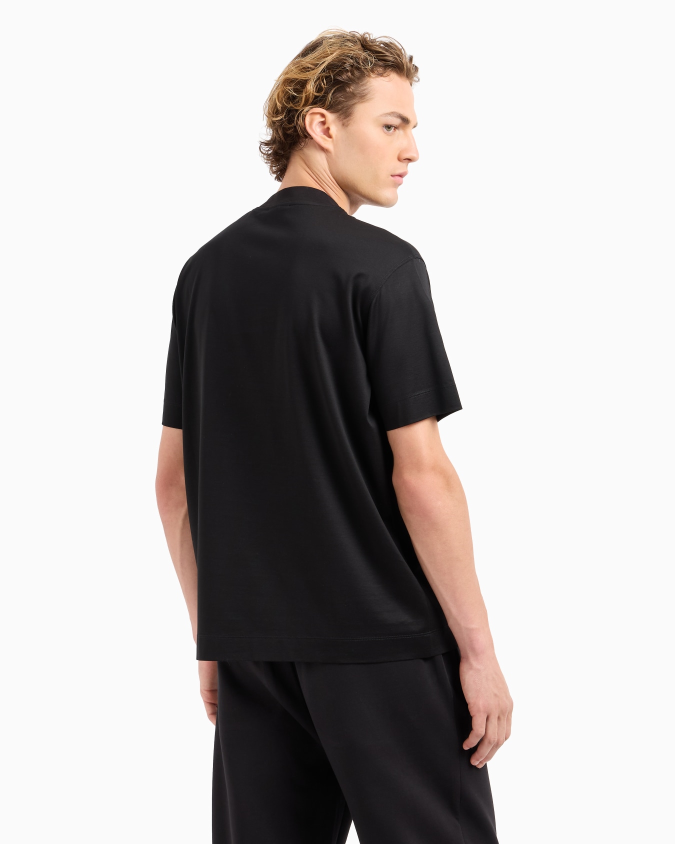  Lyocell-blend jersey T-shirt with stencil-effect logo print Slide 3