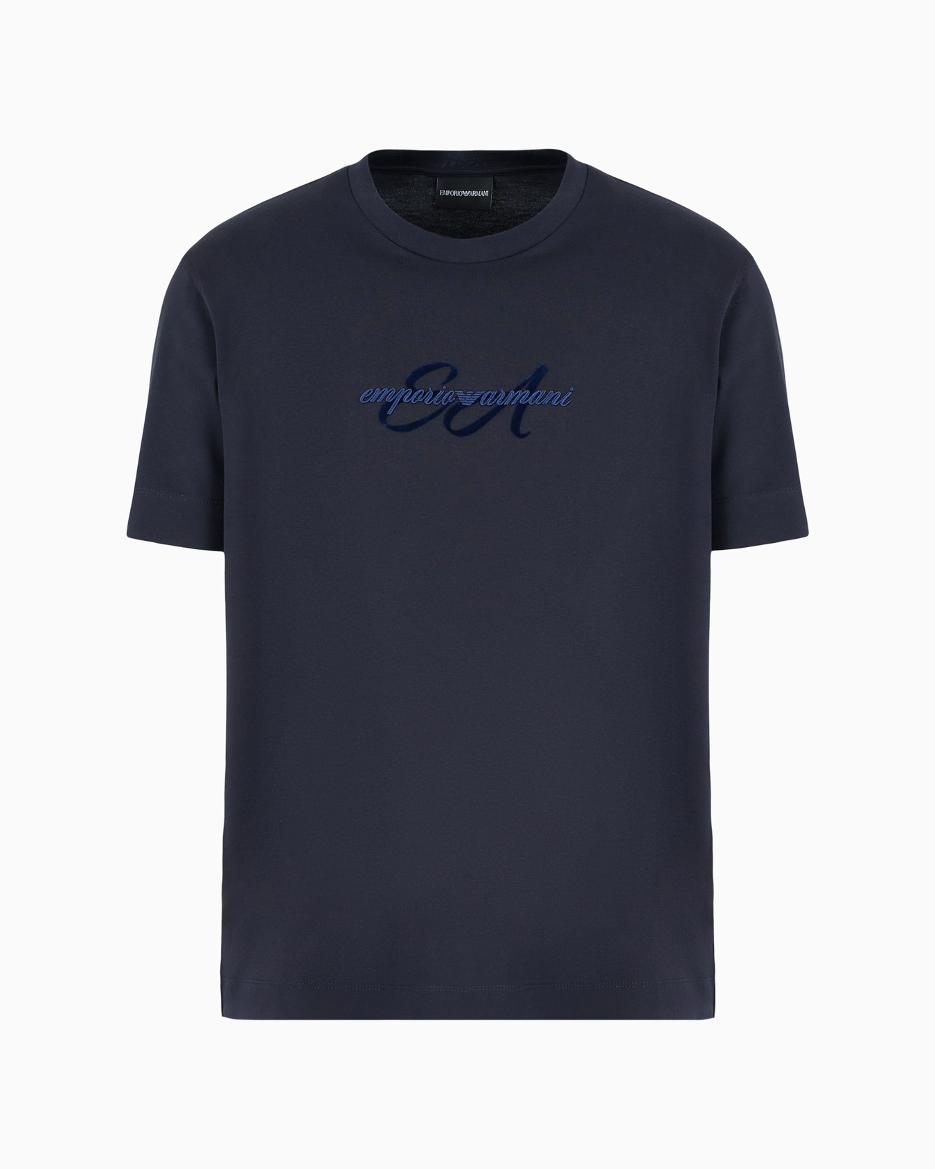 Camiseta de punto ligero con logotipo bordado en cursiva ASV Diapositiva 0